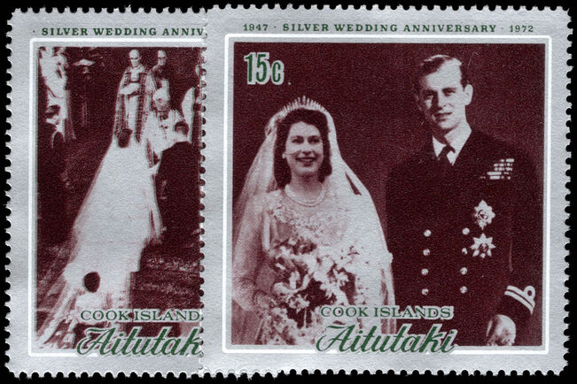 Aitutaki 1972 Royal Silver Wedding unmounted mint.