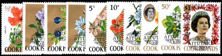 Aitutaki 1972 fancy overprint set unmounted mint.