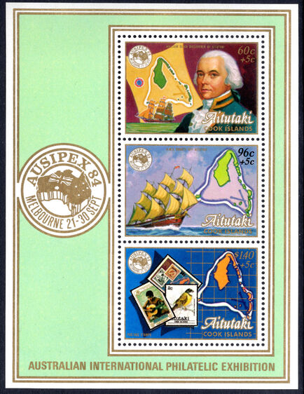 Aitutaki 1984 Ausipex International Stamp Exhibition souvenir sheet unmounted mint.