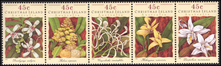 Christmas Island 1994 Orchids unmounted mint.