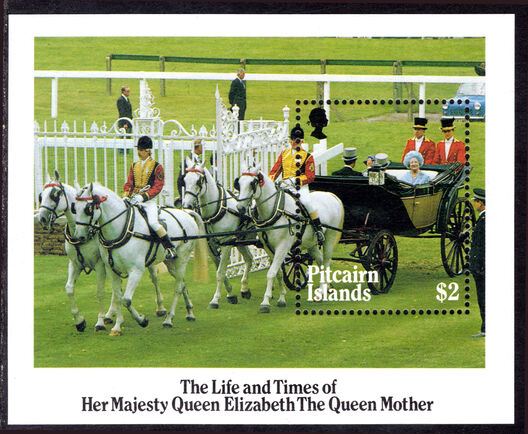 Pitcairn Islands 1985 Life and Times of Queen Elizabeth the Queen Mother souvenir sheet unmounted mint.