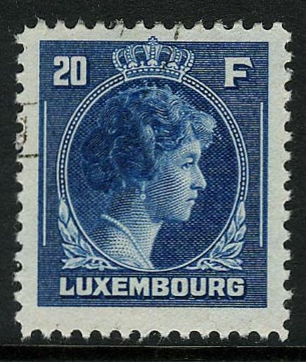 Luxembourg 1944 20fr Grand Duchess Charlotte fine used