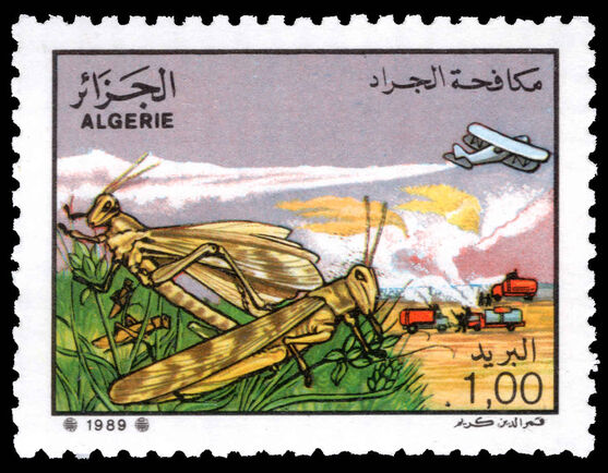 Algeria 1989 Anti-locusts Campaign unmounted mint.