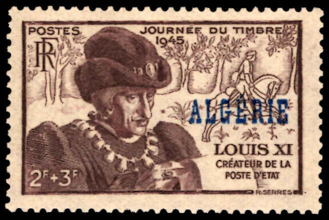 Algeria 1945 Stamp Day unmounted mint.