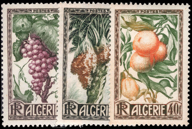 Algeria 1950 Fruits unmounted mint.