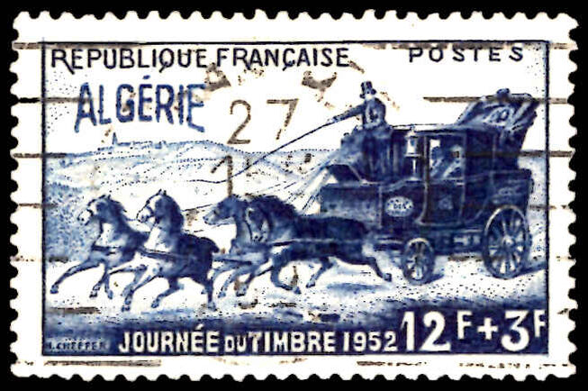 Algeria 1952 Stamp Day fine used.
