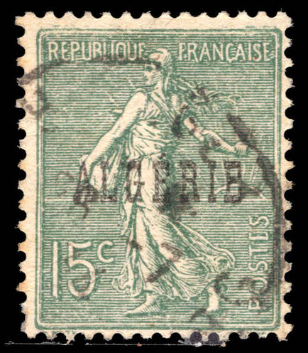 Algeria 1924-25 15c olive-green fine used.