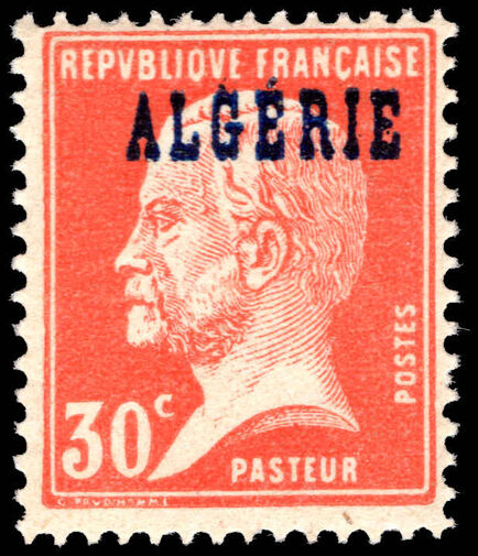 Algeria 1924-25 30c scarlet Pasteur unmounted mint.