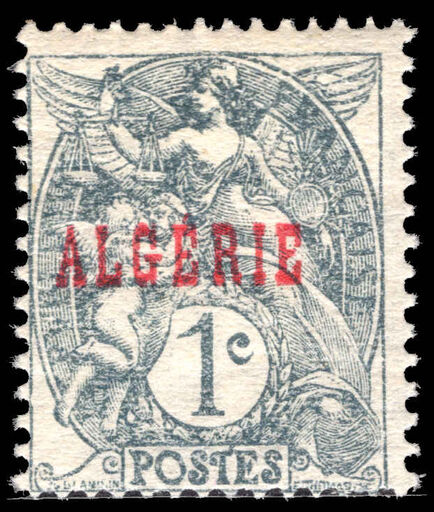 Algeria 1924-25 1c slate lightly mounted mint.