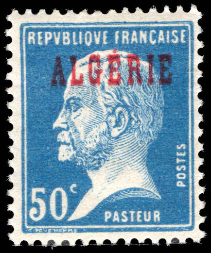 Algeria 1924-25 50c blue Pasteur unmounted mint.