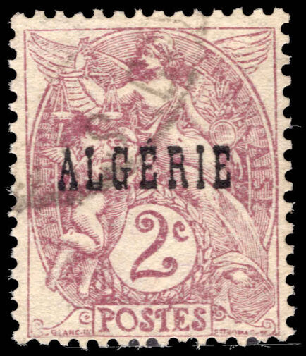 Algeria 1924-25 2c claret lightly mounted mint.