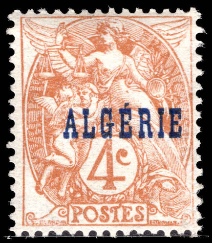 Algeria 1924-25 4c brown lightly mounted mint.