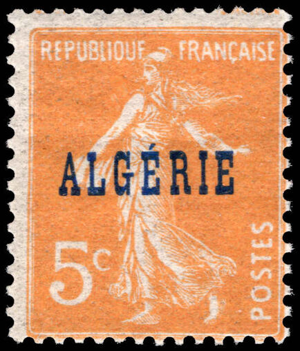 Algeria 1924-25 5c orange unmounted mint.