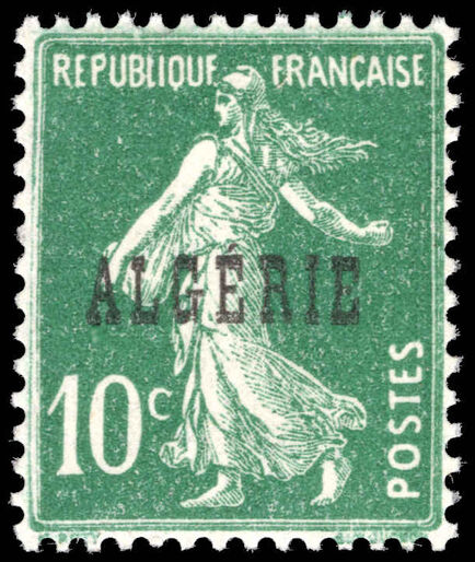 Algeria 1924-25 10c green unmounted mint.