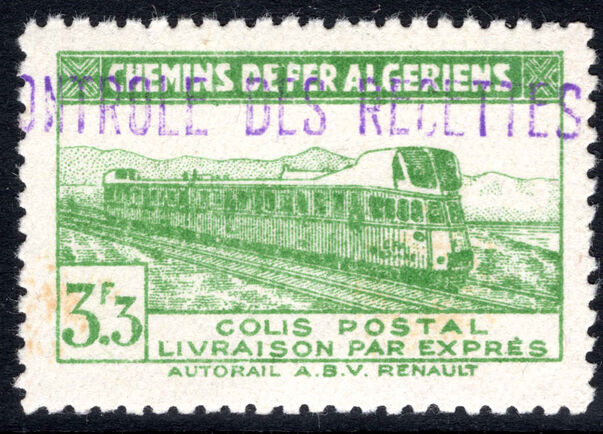 Algeria 1941-42 Livraison par expres 3f3 yellow-geen unmounted mint.
