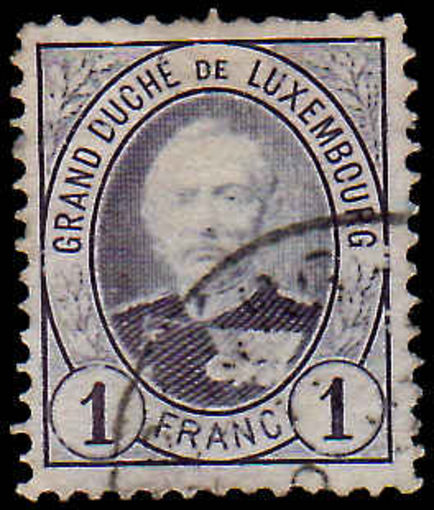 Luxembourg 1891-93 1fr perf 12½ fine used