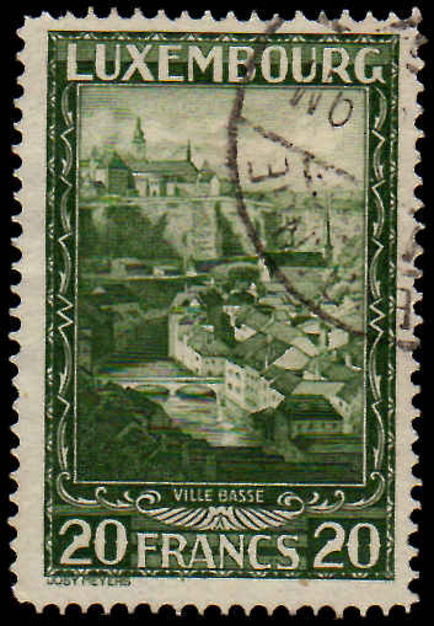 Luxembourg 1931 20Fr fine used