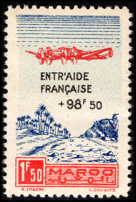 French Morocco 1944 Mutual Aid unmounted mint.