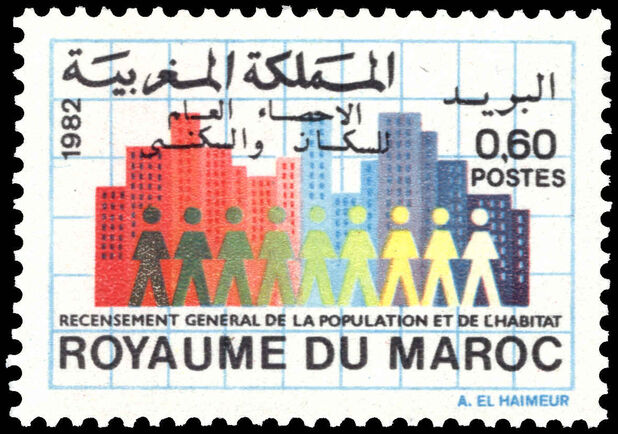 Morocco 1982 Population and Housing Census unmounted mint.