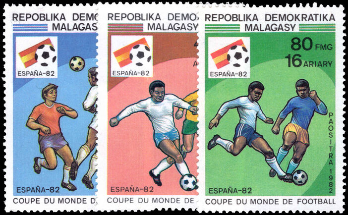 Malagasy 1982 World Cup Football Championship unmounted mint.