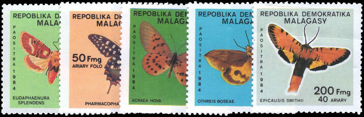 Malagasy 1984 Butterflies unmounted mint.
