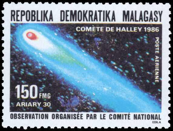 Malagasy 1986 Appearance of Halley's Comet unmounted mint.