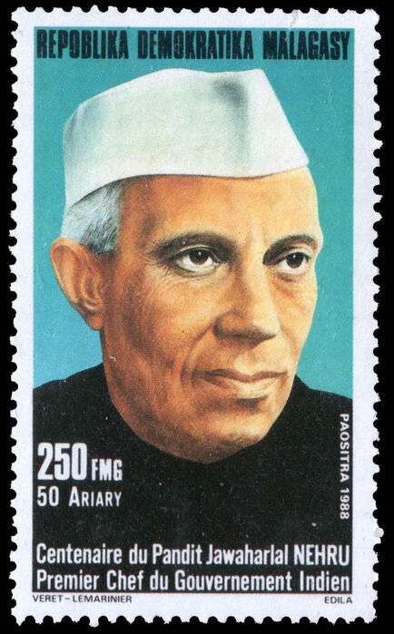 Malagasy 1989 Birth Centenary of Jawaharlal Nehru unmounted mint.