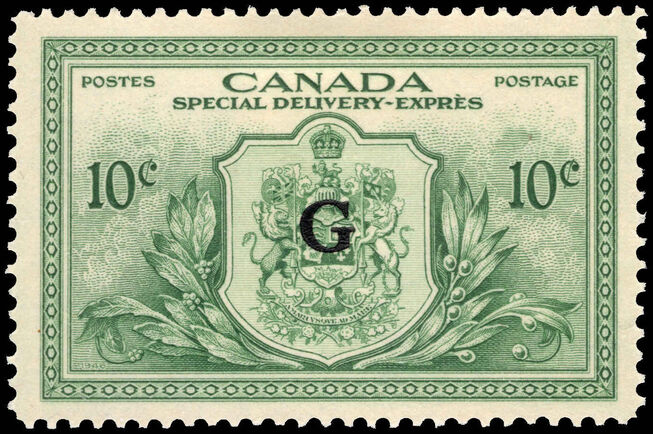 Canada 1950 10c Official Special Delivery G lightly mounted mint.