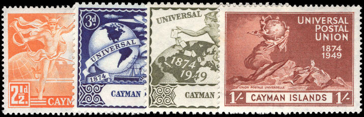 Cayman Islands 1949 UPU lightly mounted mint.