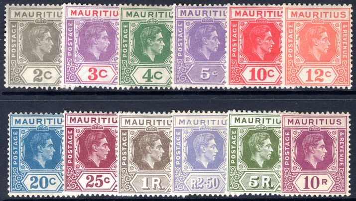 Mauritius 1938-49 set lightly mounted mint.