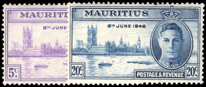 Mauritius 1946 Victory lightly mounted mint.