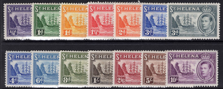 St Helena 1938-44 set lightly mounted mint.