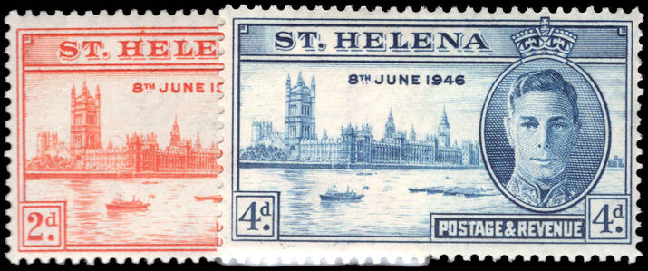 St Helena 1946 Victory lightly mounted mint.
