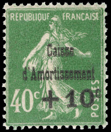 France 1929 Sinking Fund 40c+10c unmounted mint.