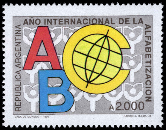 Argentina 1990 International Literacy Year unmounted mint.