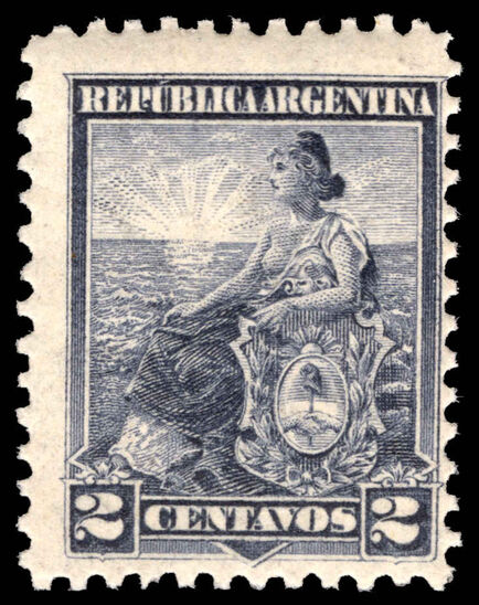 Argentina 1899-1903 2c slate perf 11½c fine unmounted mint.
