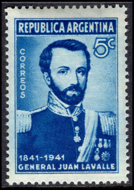 Argentina 1941 Death Centenary of General Lavalle unmounted mint.