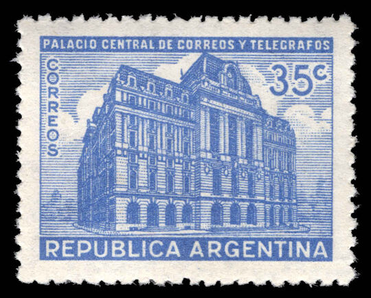 Argentina 1942 PALACIO CENTRAL DE CORREOS Y TELEGRAFOS unmounted mint.
