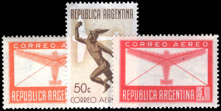 Argentina 1942-51 redrawn air set unmounted mint.