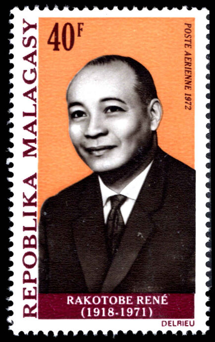 Malagasy 1972 First Death Anniversary of Rene Rakotobe unmounted mint.
