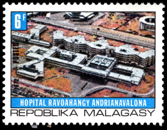 Malagasy 1972 Inauguration of Ravoahangy Andrianavalona Hospital unmounted mint.