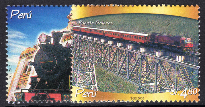 Peru 2004 Railways unmounted mint.