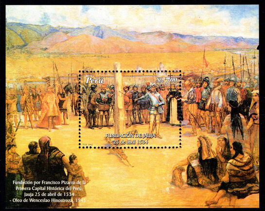 Peru 2004 470th Anniversary of Founding of Juaja souvenir sheet unmounted mint.