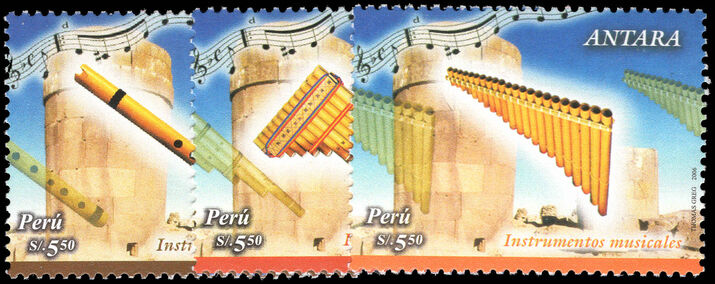 Peru 2007 Musical Instruments of the Andes unmounted mint.