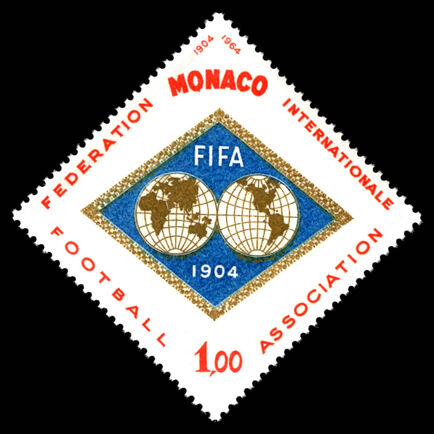 Monaco 1964 60th Anniversary of Federation Internationale de Football Association unmounted mint.