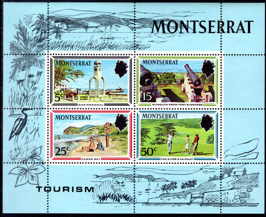 Montserrat 1970 Tourism souvenir sheet unmounted mint.