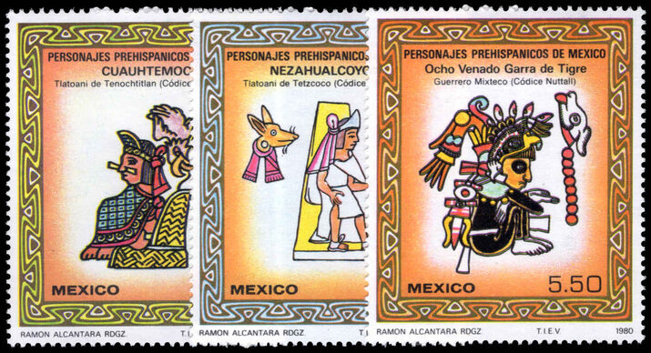 Mexico 1980 Pre-Hispanic Personalities (1st series) unmounted mint.