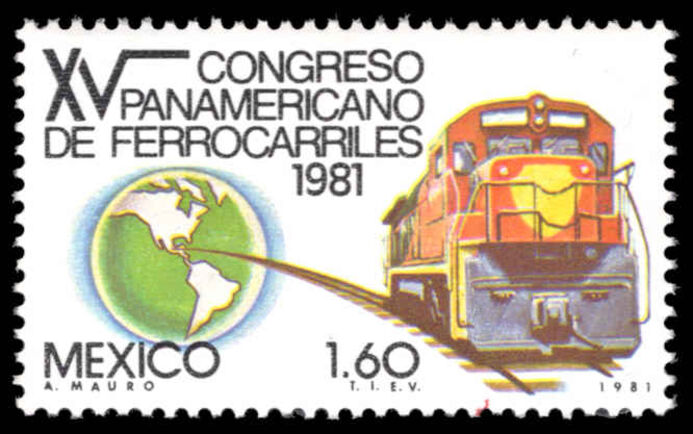 Mexico 1981 15th Pan-American Railway Congress unmounted mint.