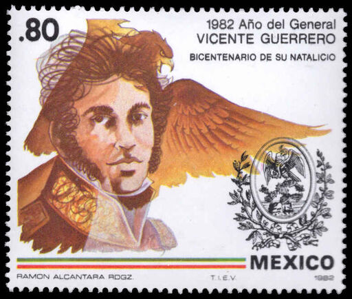 Mexico 1982 Birth Bicentenary of Vicente Guerrero unmounted mint.