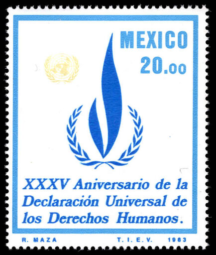 Mexico 1983 35th Anniversary of Human Rights Declaration unmounted mint.